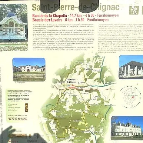 SAINT PIERRE DE CHIGNAC-Boucle du lavoir-Panneau d'appel