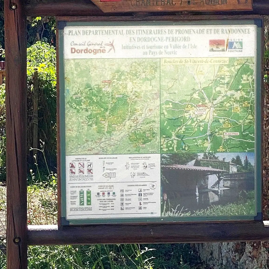 SAINT VINCENT DE CONNEZAC-Boucle de Pradelou-Chat-Panneau d'appel