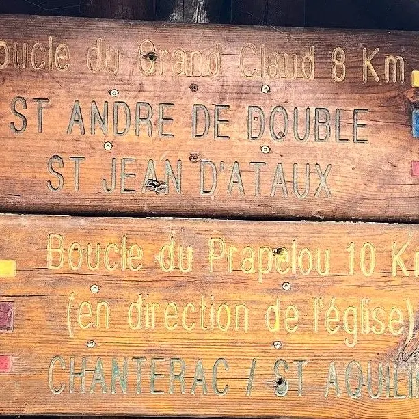 SAINT VINCENT DE CONNEZAC-Boucle du Grand Claud-PAnneau d'appel-Signalétique