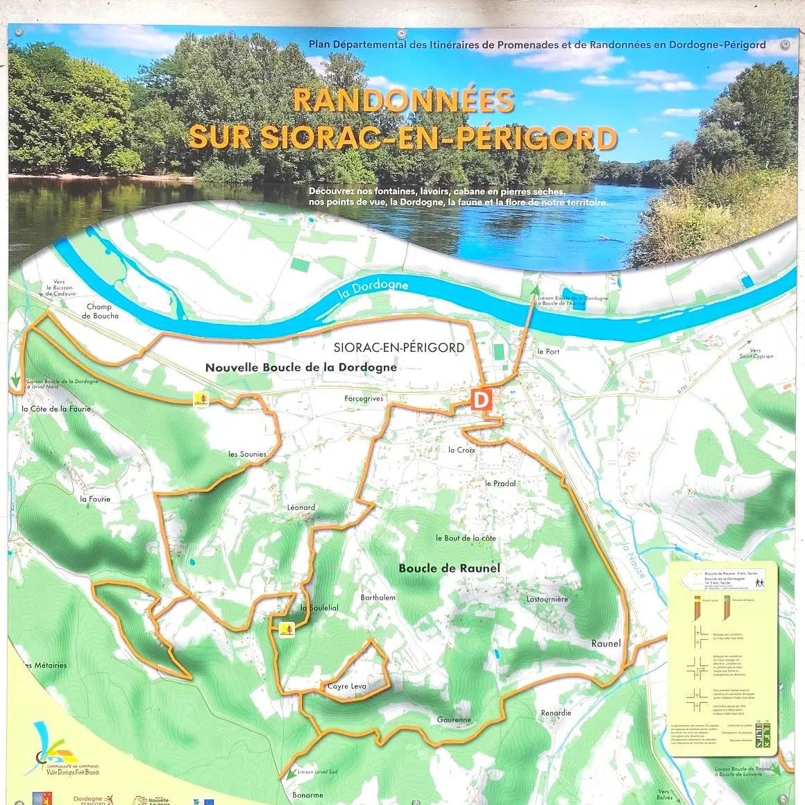 SIORAC-EN-PERIGORD-Boucle de Raunel-Panneau d'info