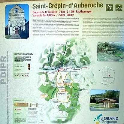St Crépin d'auberoche-Boucle des tuilières-Panneau d'appel