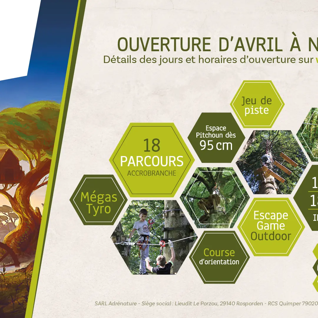 Acrobranche - Loisirs - Escape Game - Parc aventure - Melgven - Adrénature - 1