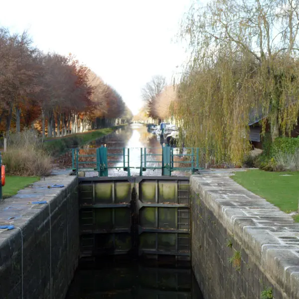 Malestroit écluse à l'automne