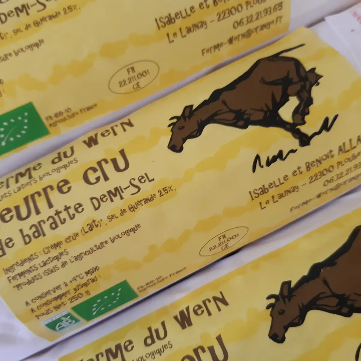 Marché paysan à la ferme du wern - beurre