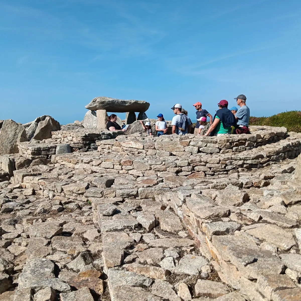 Visite guidée des sites archéologiques de Menez Dregan à Plouhinec