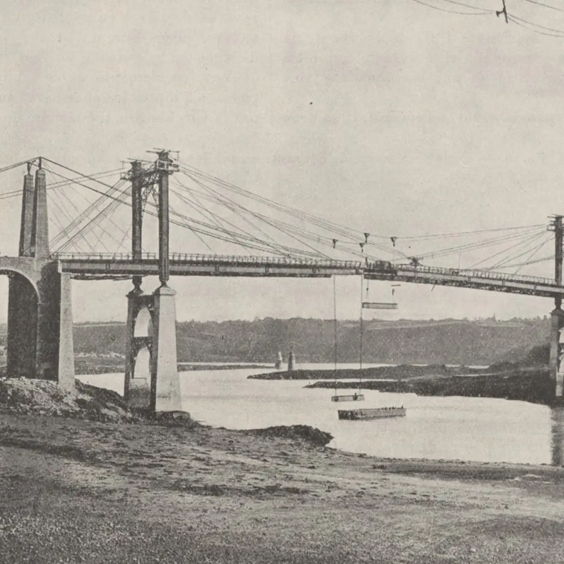 Construction du nouveau pont en 1924