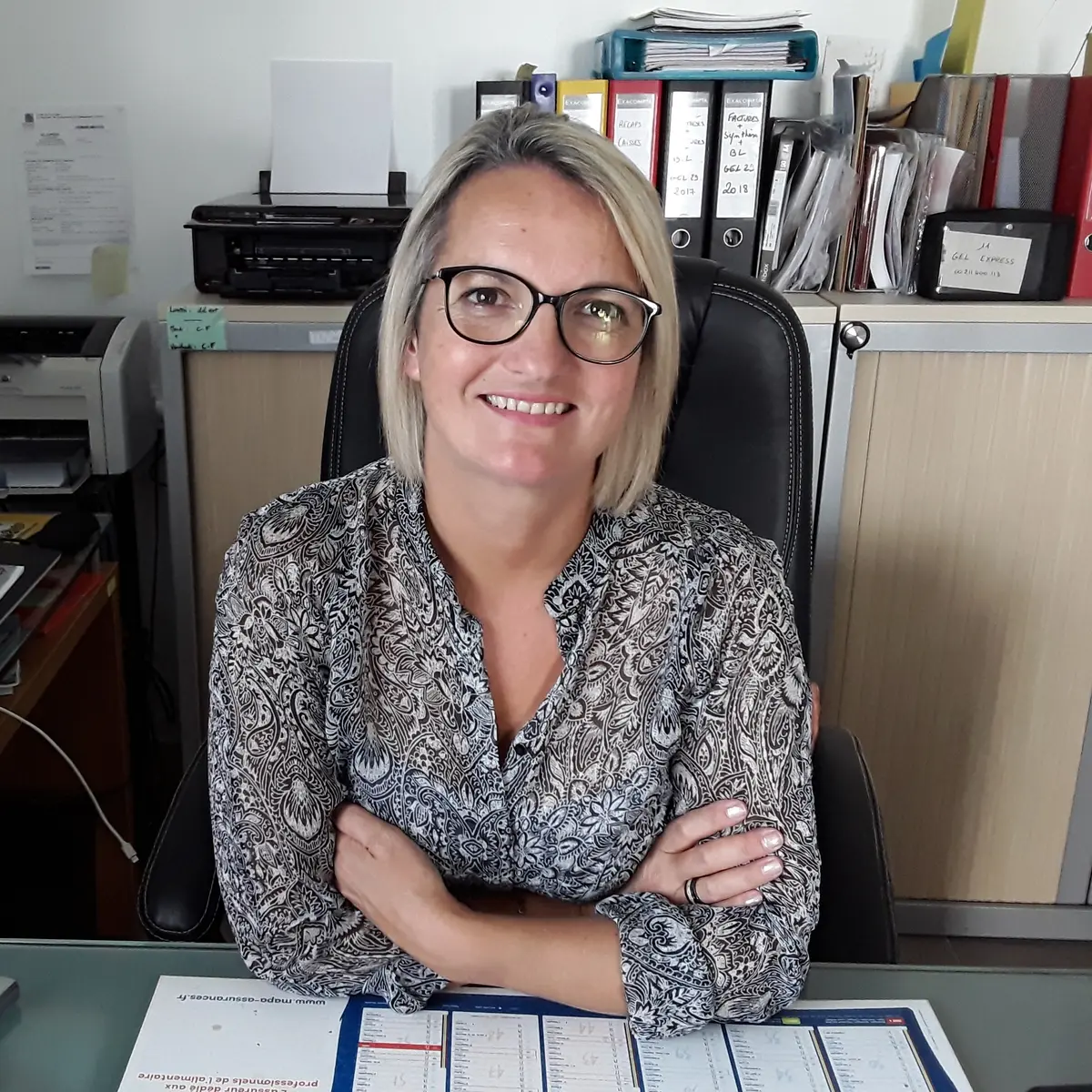 Sandrine au bureau