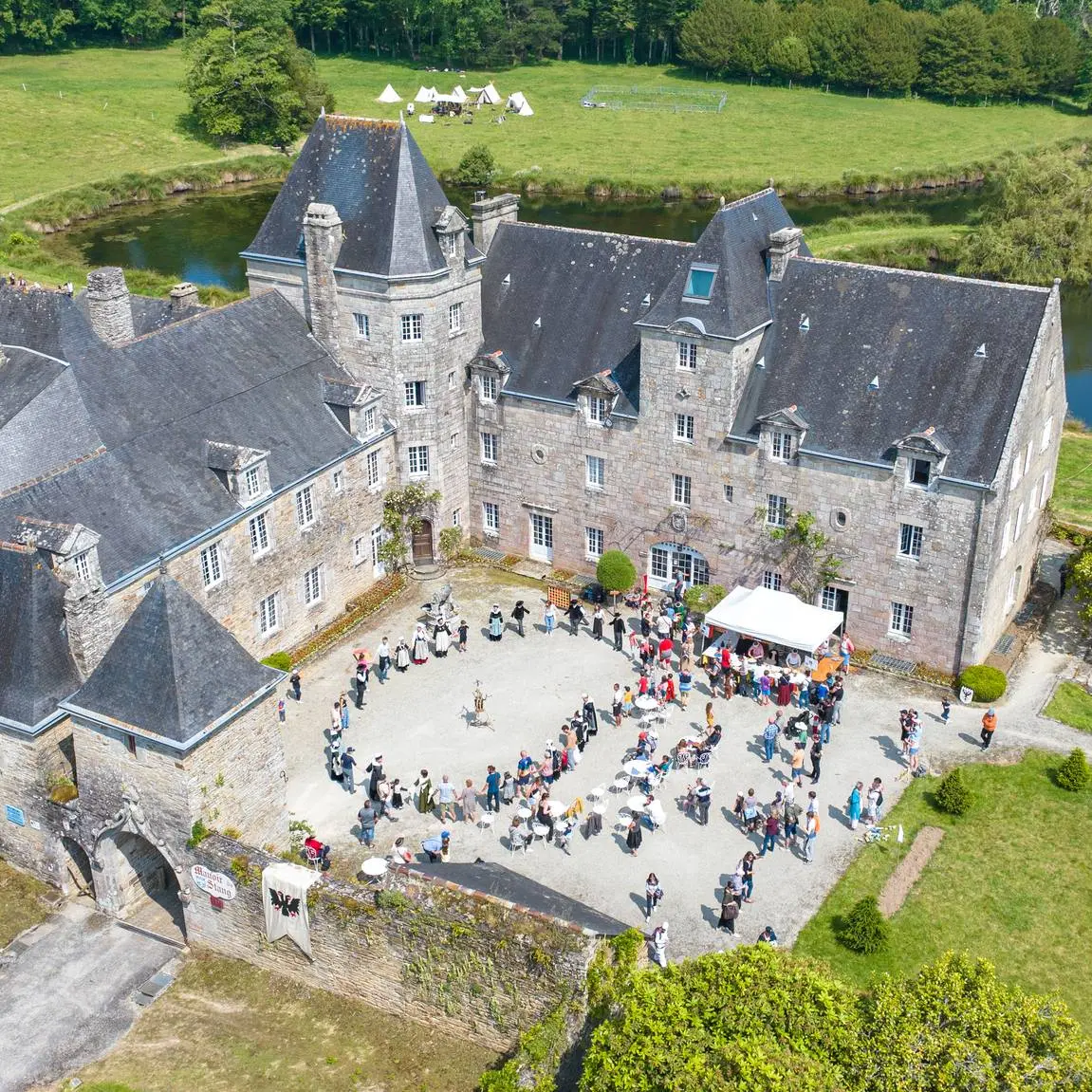 Vue aérienne Manoir du Stang