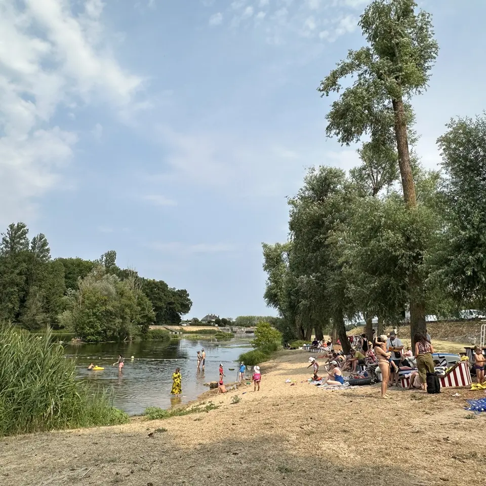 Bléré plage - Baignade dans le Cher