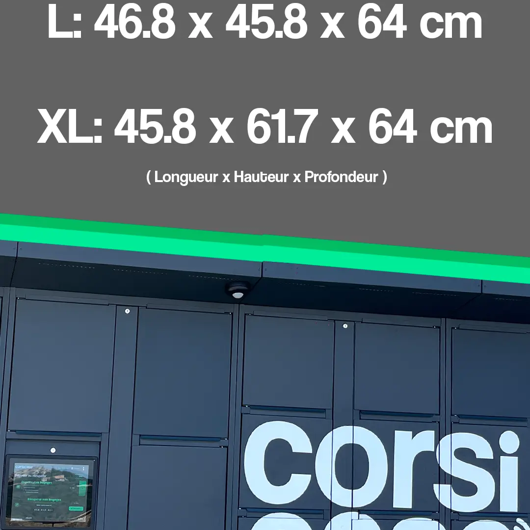 Dimensions casiers Corsicase