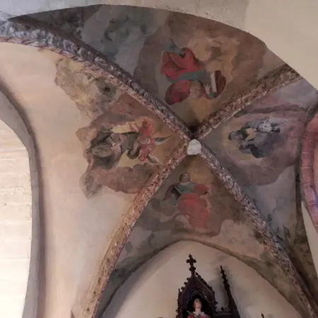 Peinture murale des 4 évangélistes XVIIe s. chapelle Saint Laurent