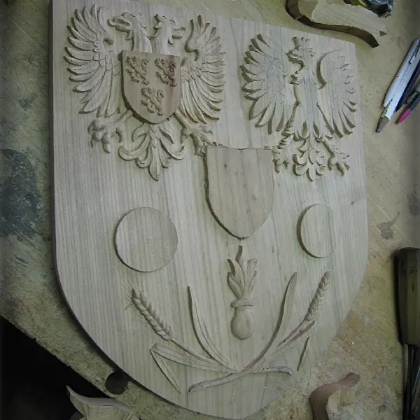 blason sur bois