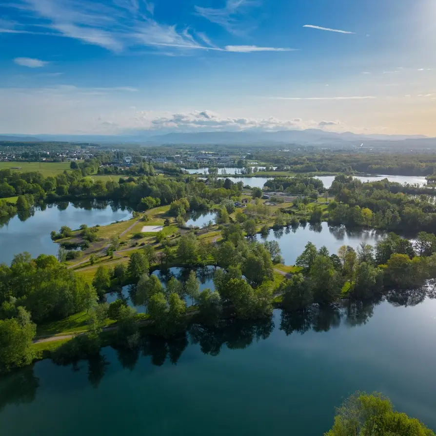 Les plans d'eau vu du ciel