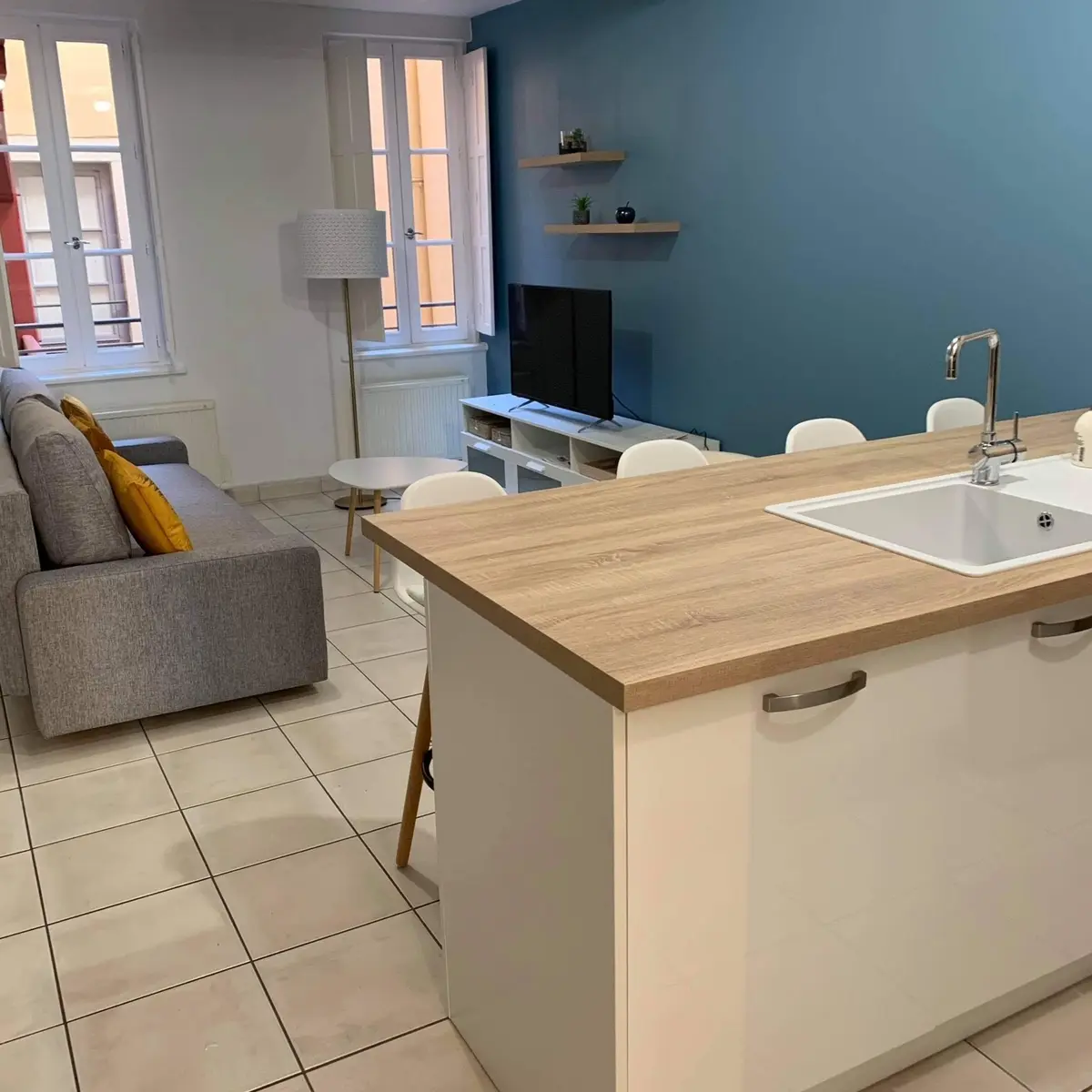 salon et cuisine