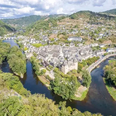 Panorama de la Confluence à Entraygues sur Truyère