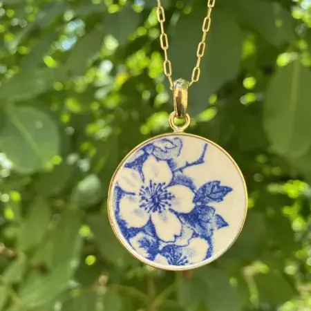 Collier vaisselle vintage - La Theiere Ebrechee
