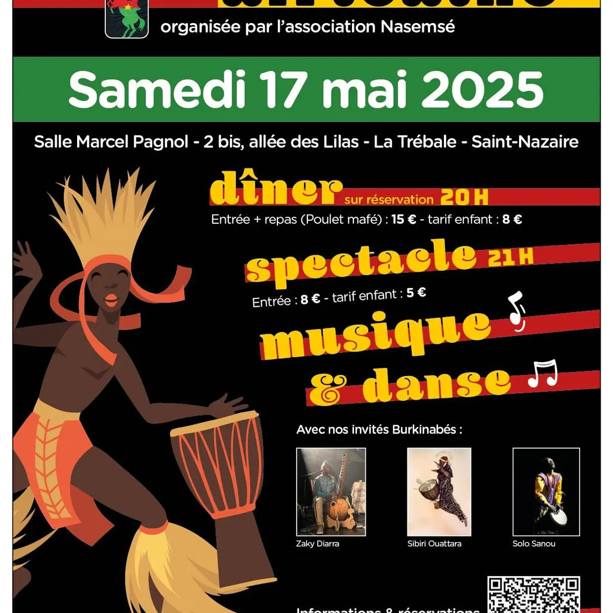 Affiche de la soirée