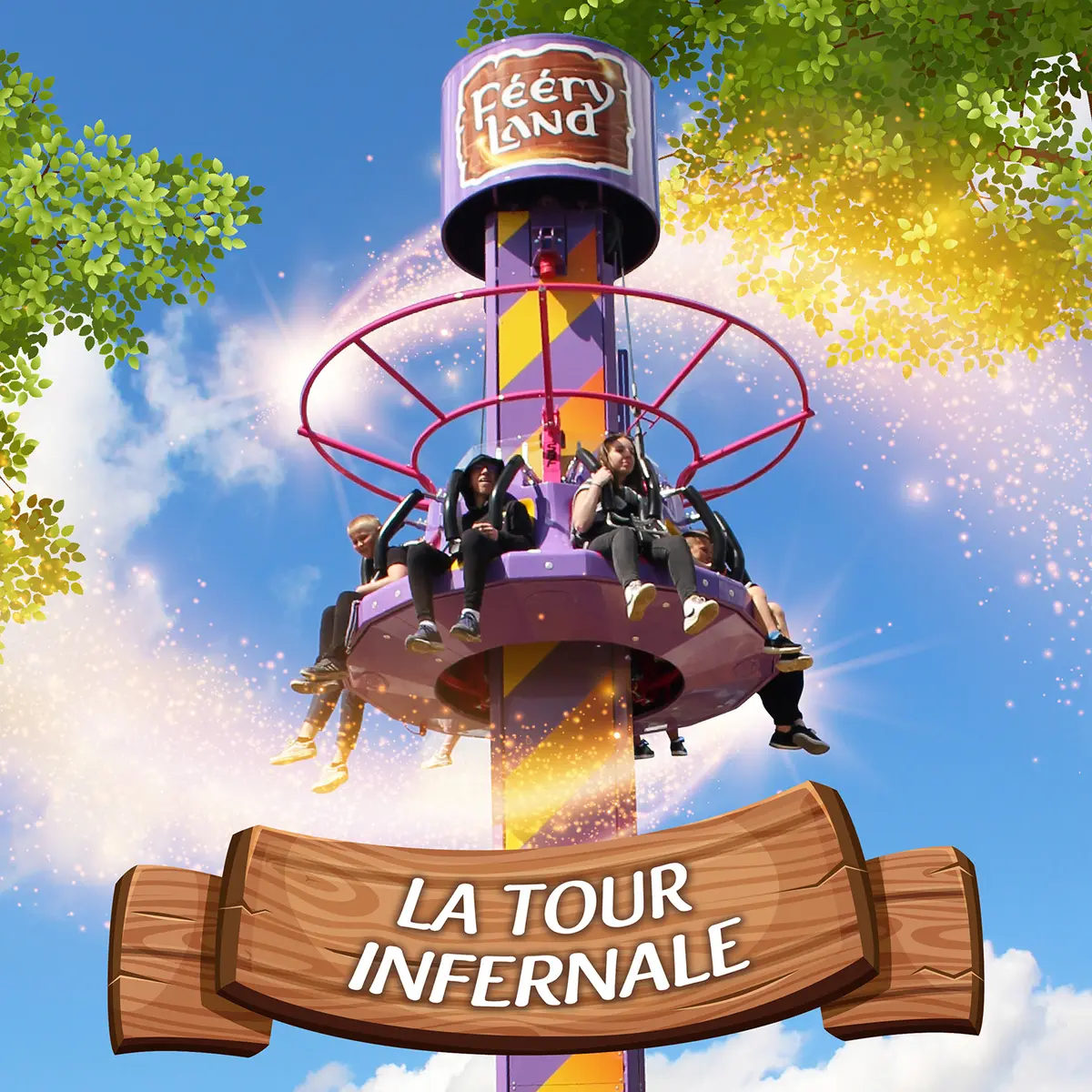 Parc d'attactions Fééryland, la tour infernale