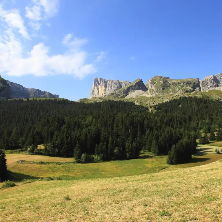 Le Pic de Bure situé dans le massif du Dévoluy et qui culmine à 2709 mètres.