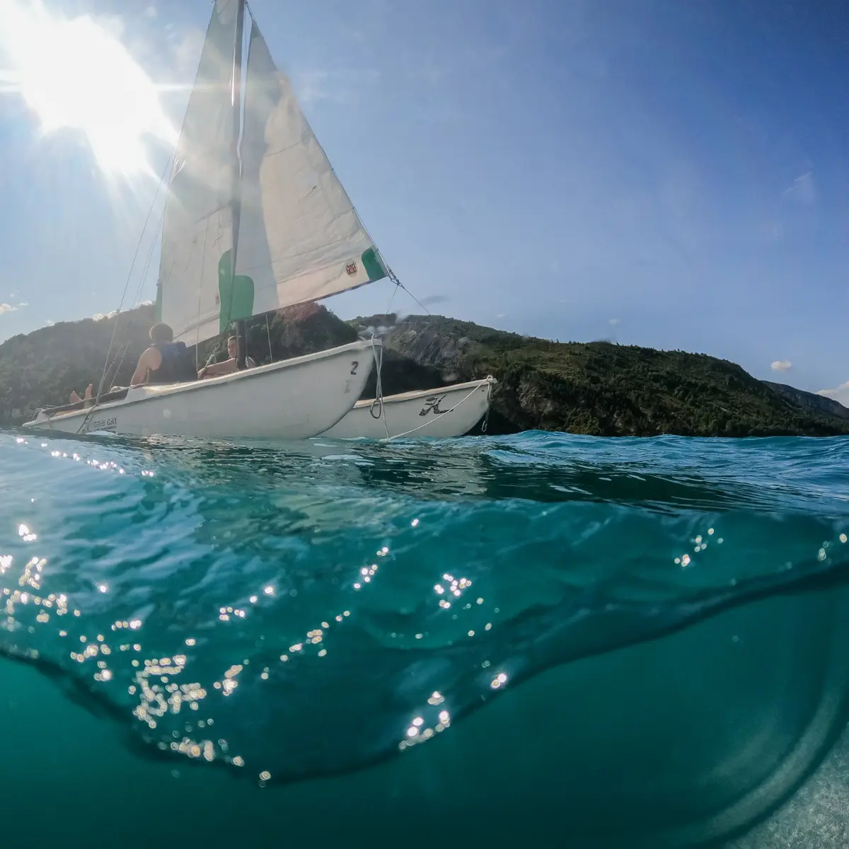 Activités nautiques sur le lac de Castillon