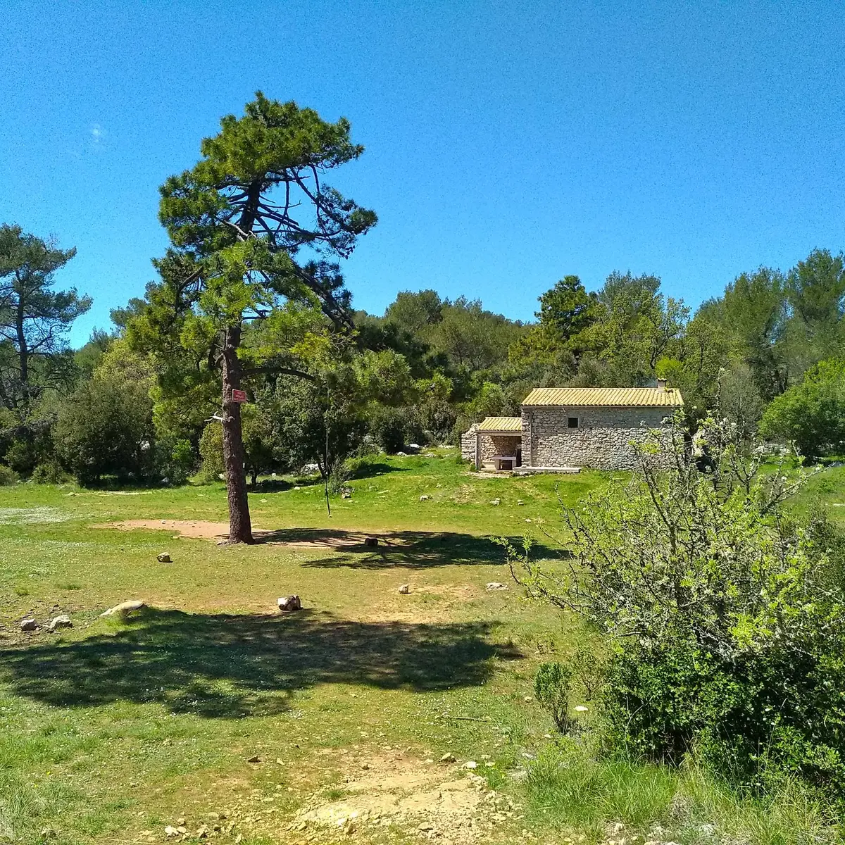 Bergerie des Cuillerets au milieu d'une prairie