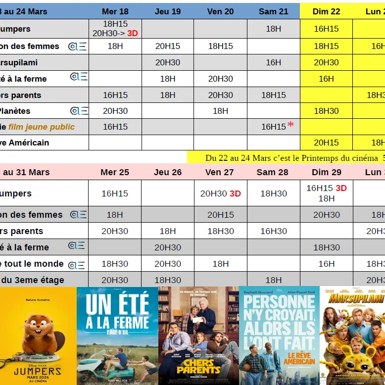 Programme Cinéma Le Poom_Orcières
