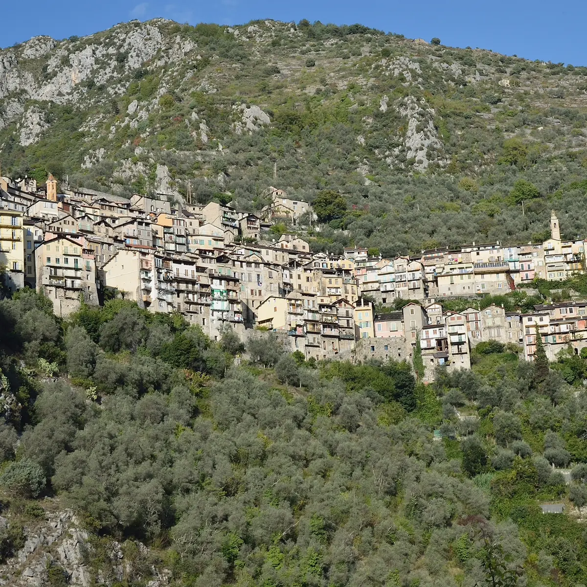 Saorge vue du pont du Commun