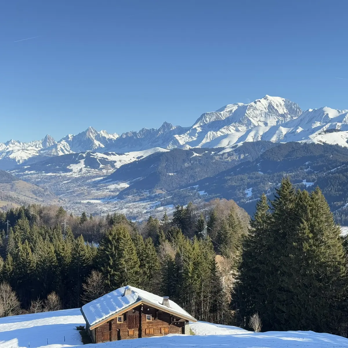 Panorama sur le Mont-Blanc