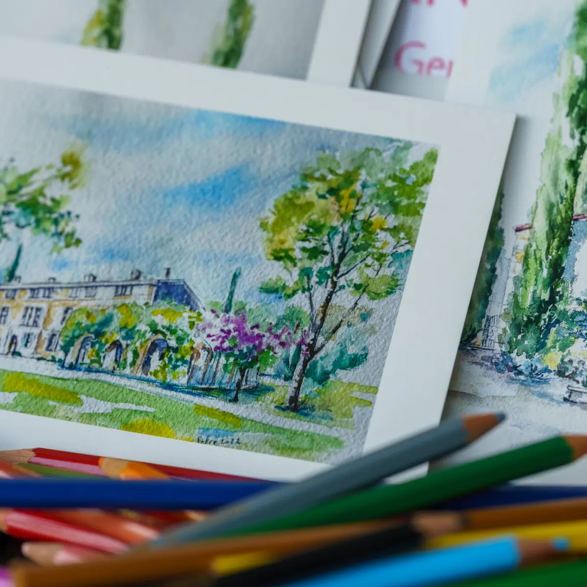 Stage d'aquarelle chateau de sannes