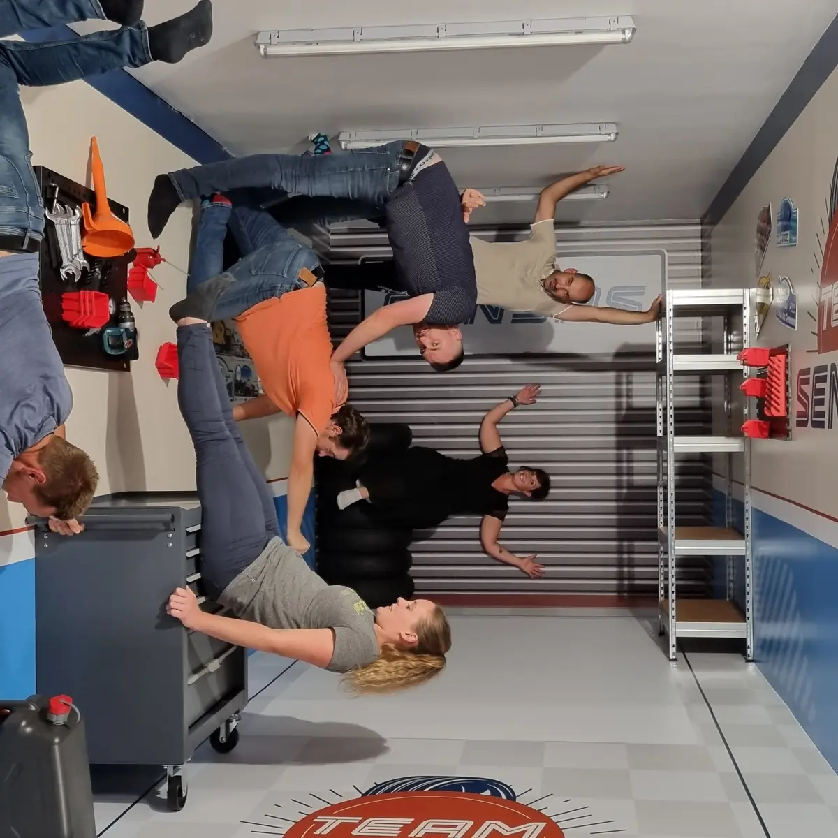 Joueurs pièces penchés