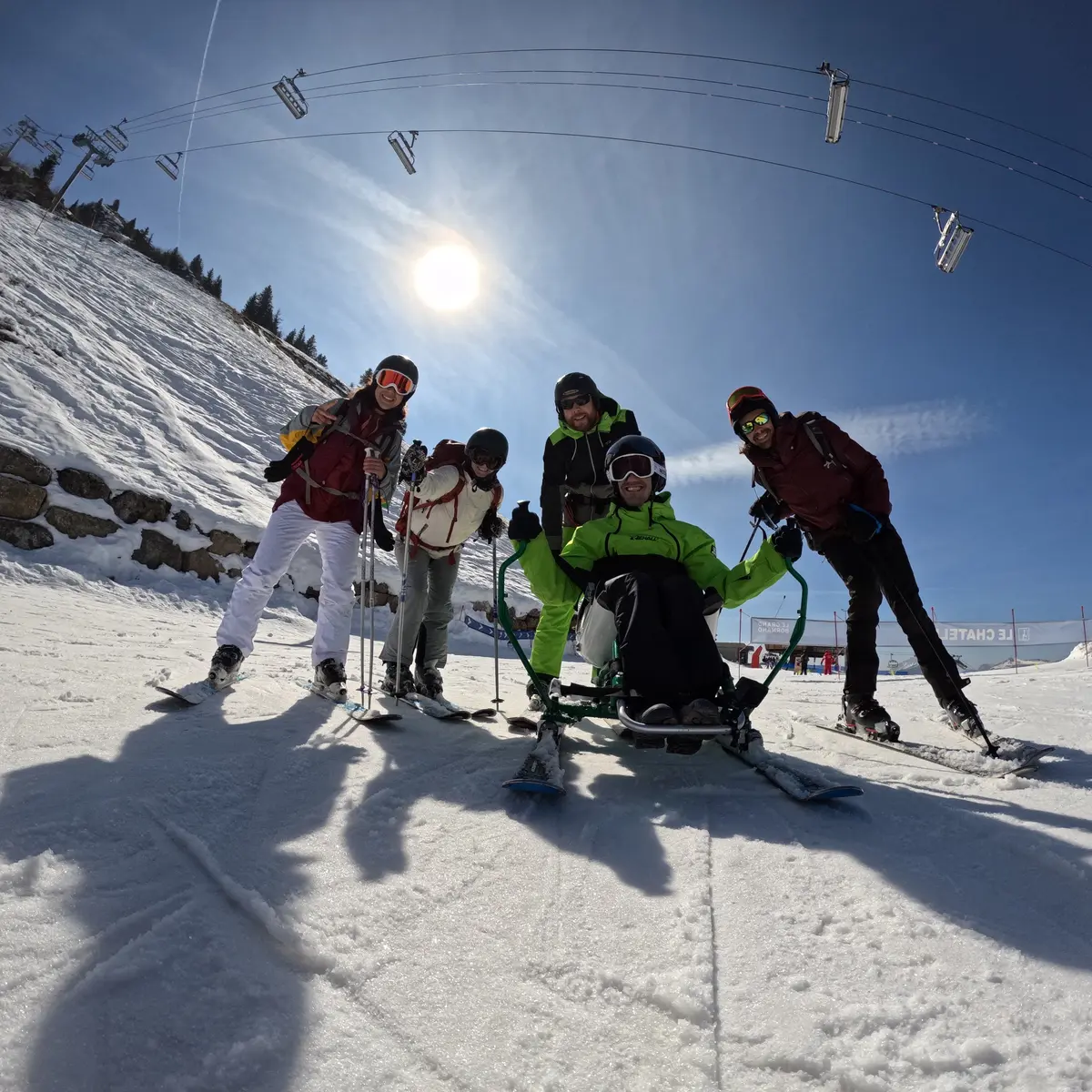 Kart ski sur les pistes du domaine skiable du Grand-Bornand