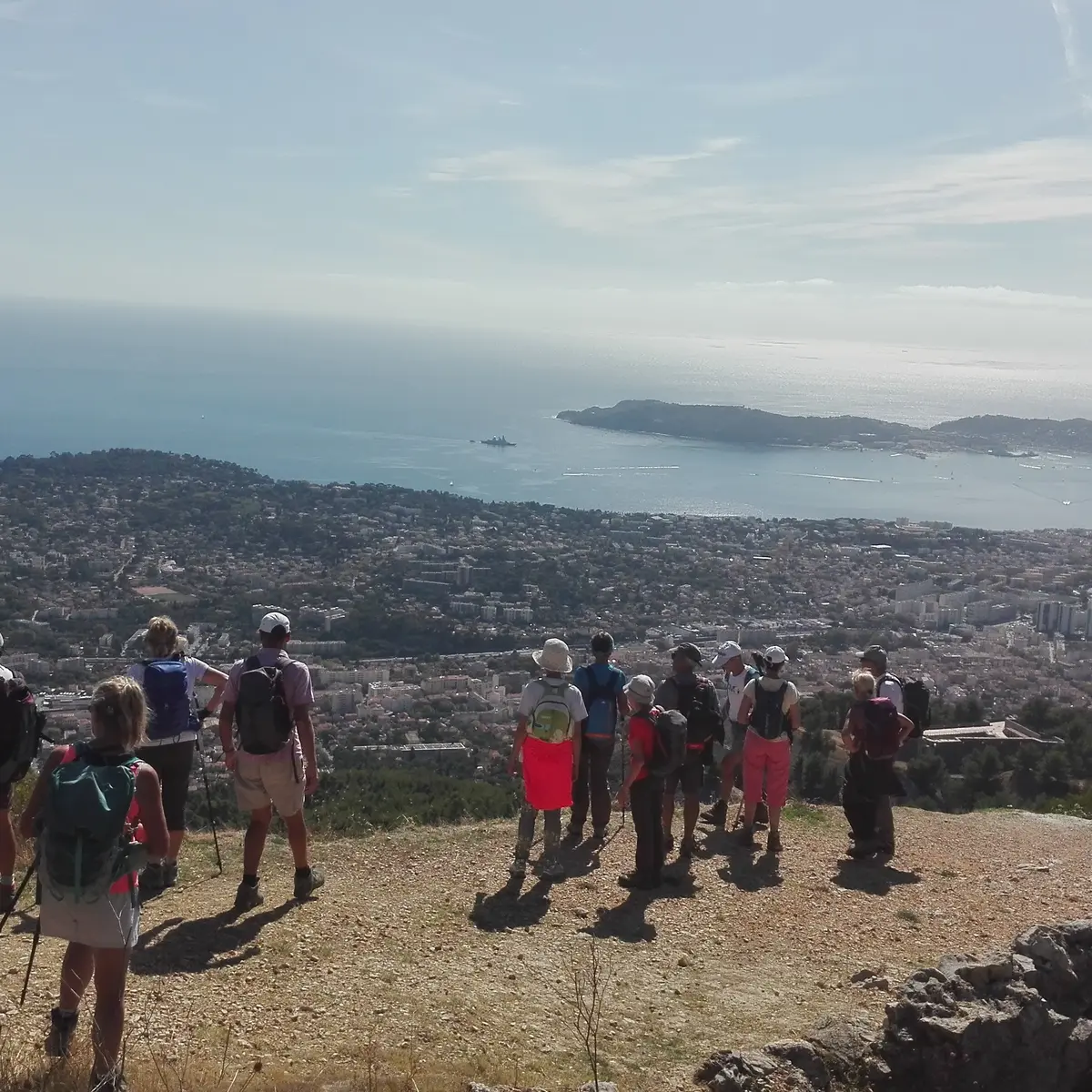 Balade au sommet du Faron - vue sur la rade de Toulon