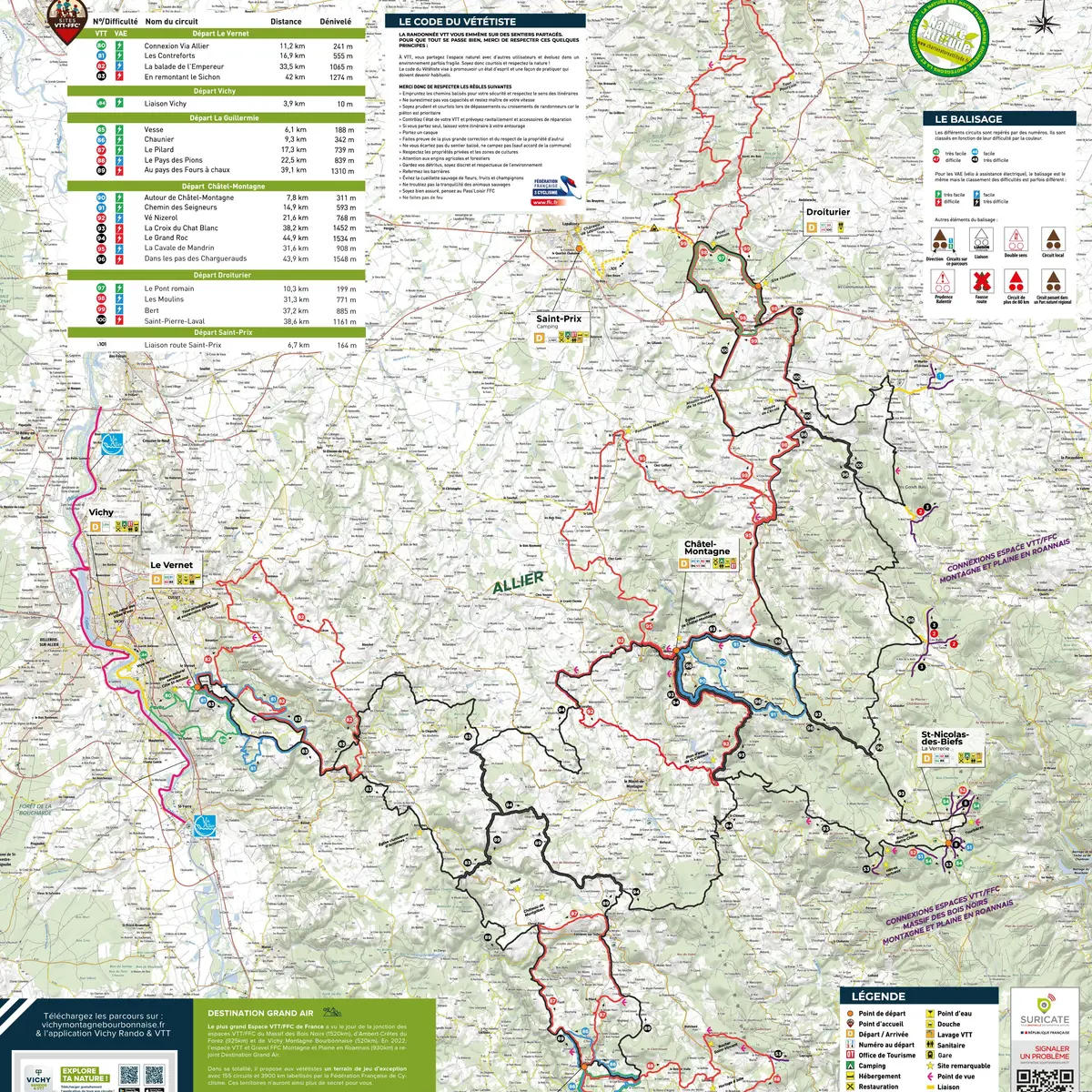 Carte espace VTT