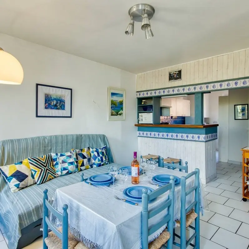 Living room and kitchen