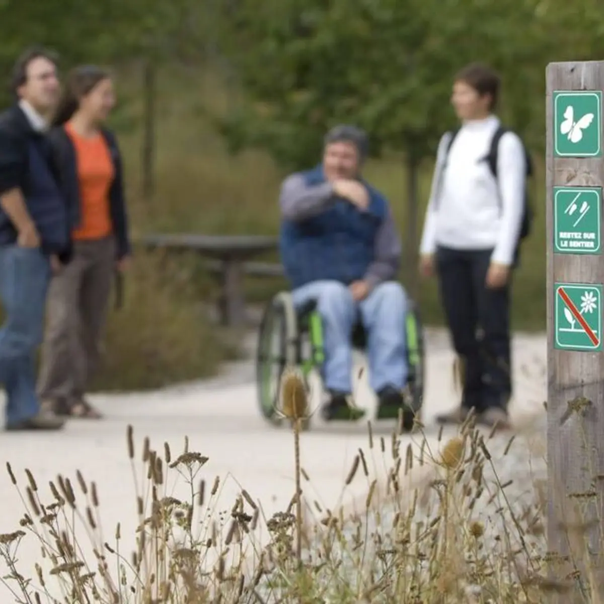 Boucle accessible aux fauteuils roulants et aux poussettes