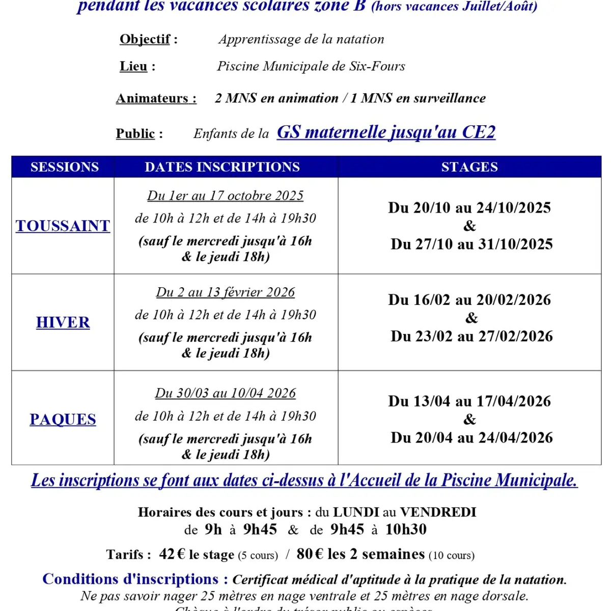 Piscine municipale Six-Fours