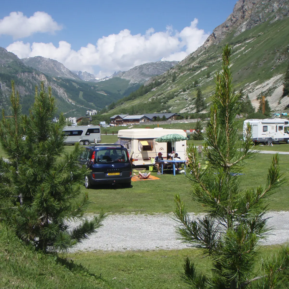 Camping Les Richardes en été - Val d'Isère