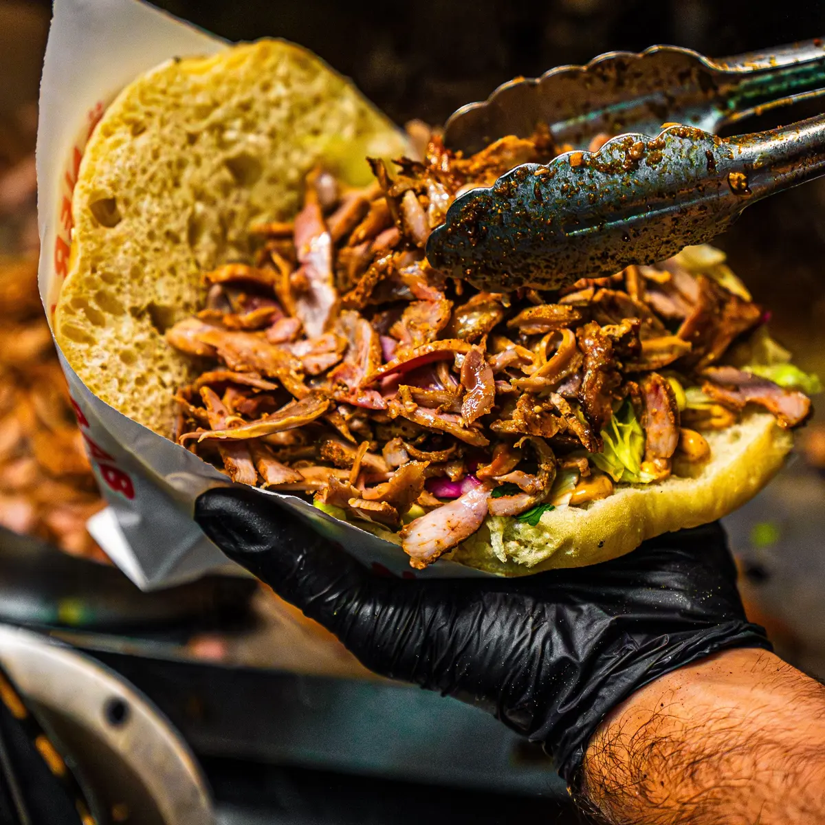 garnissage d'un kebab