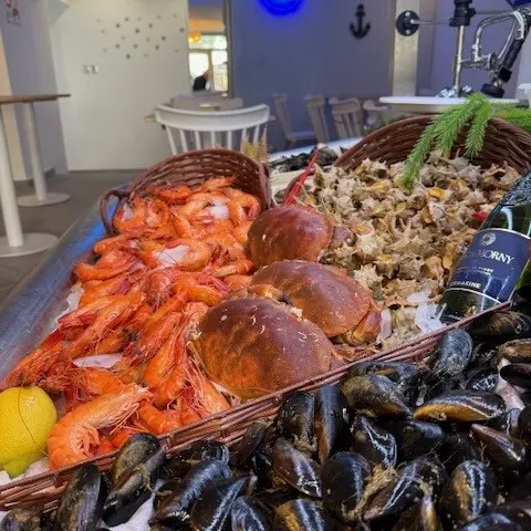 étalage de fruits de mer