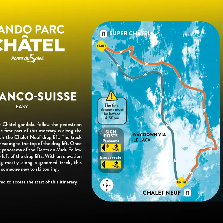 Ski touring trail La Franco-Suisse