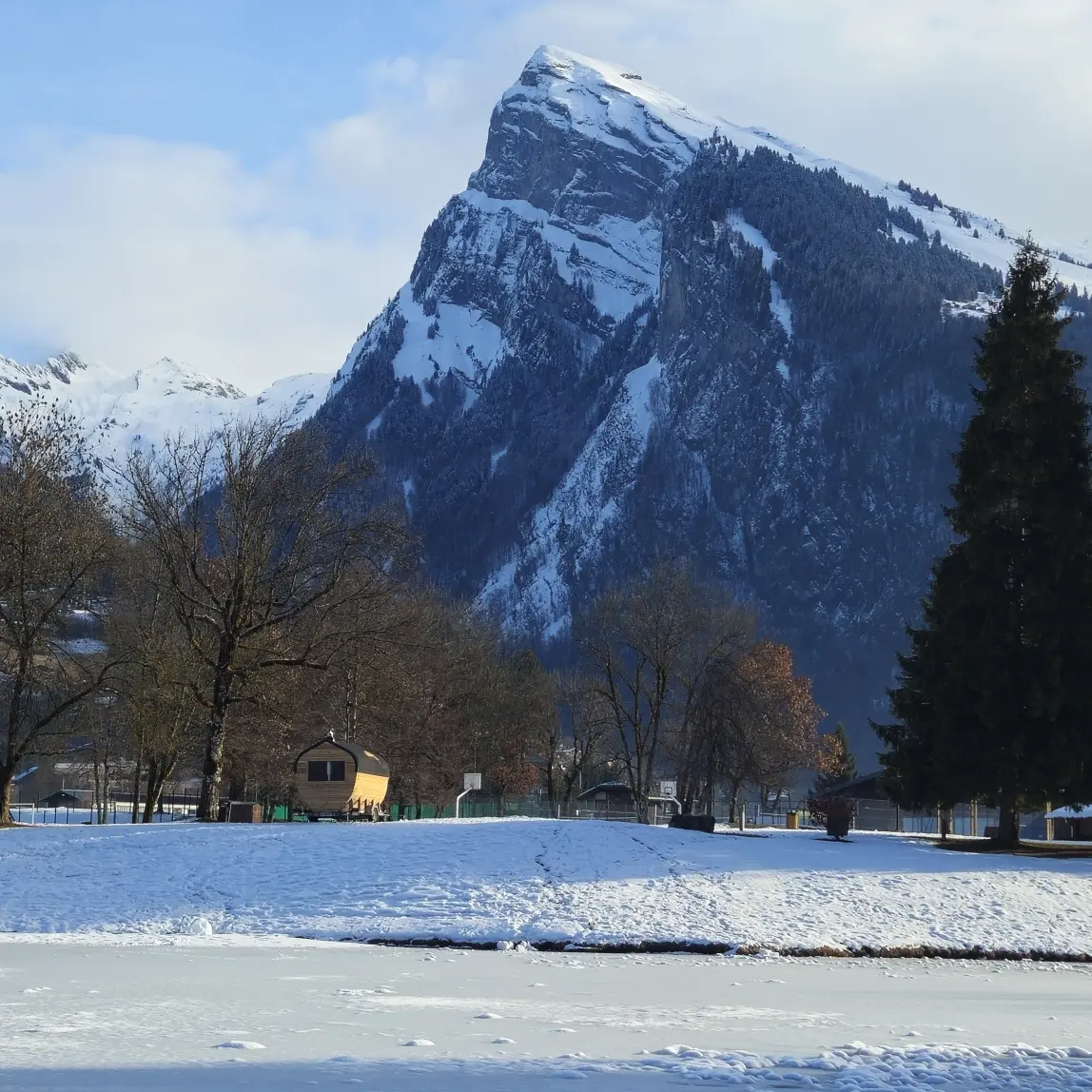 Vue large du sauna avec le Criou