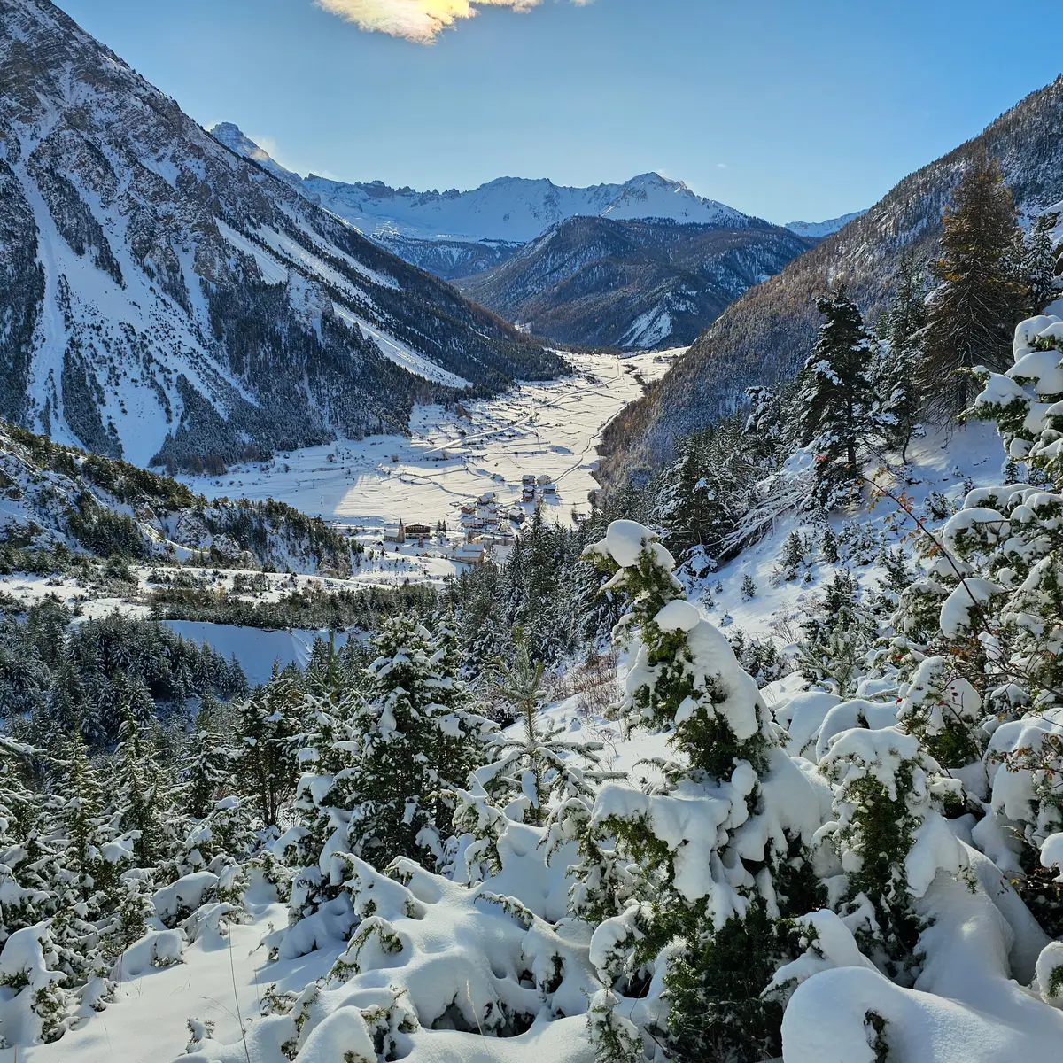 Point de vue depuis les chalets de l'Alp