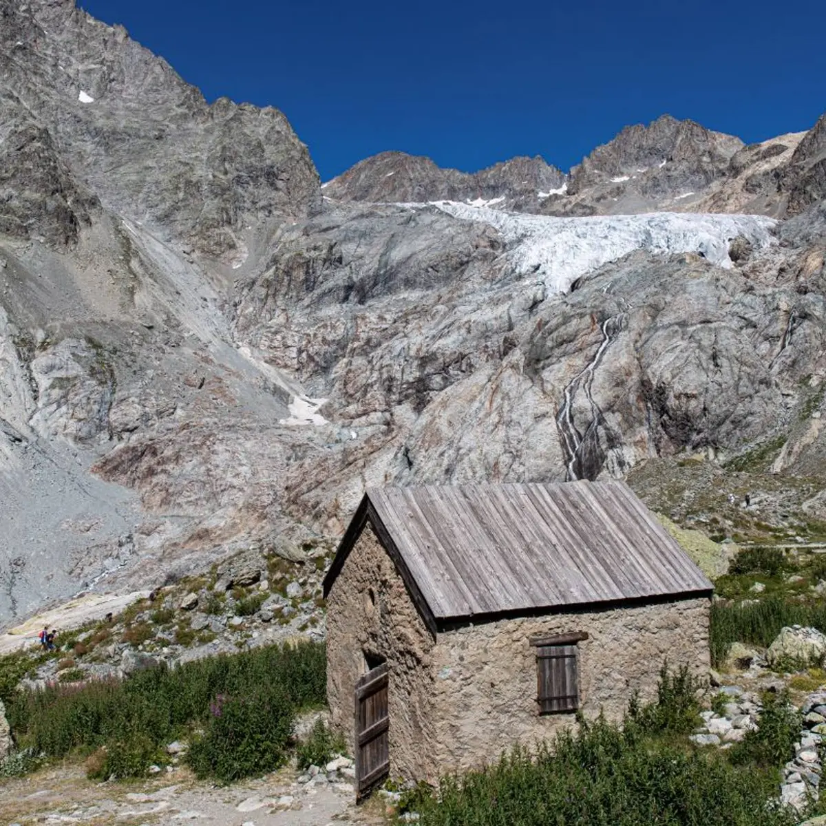 Glacier Blanc et refuge du Tuckett