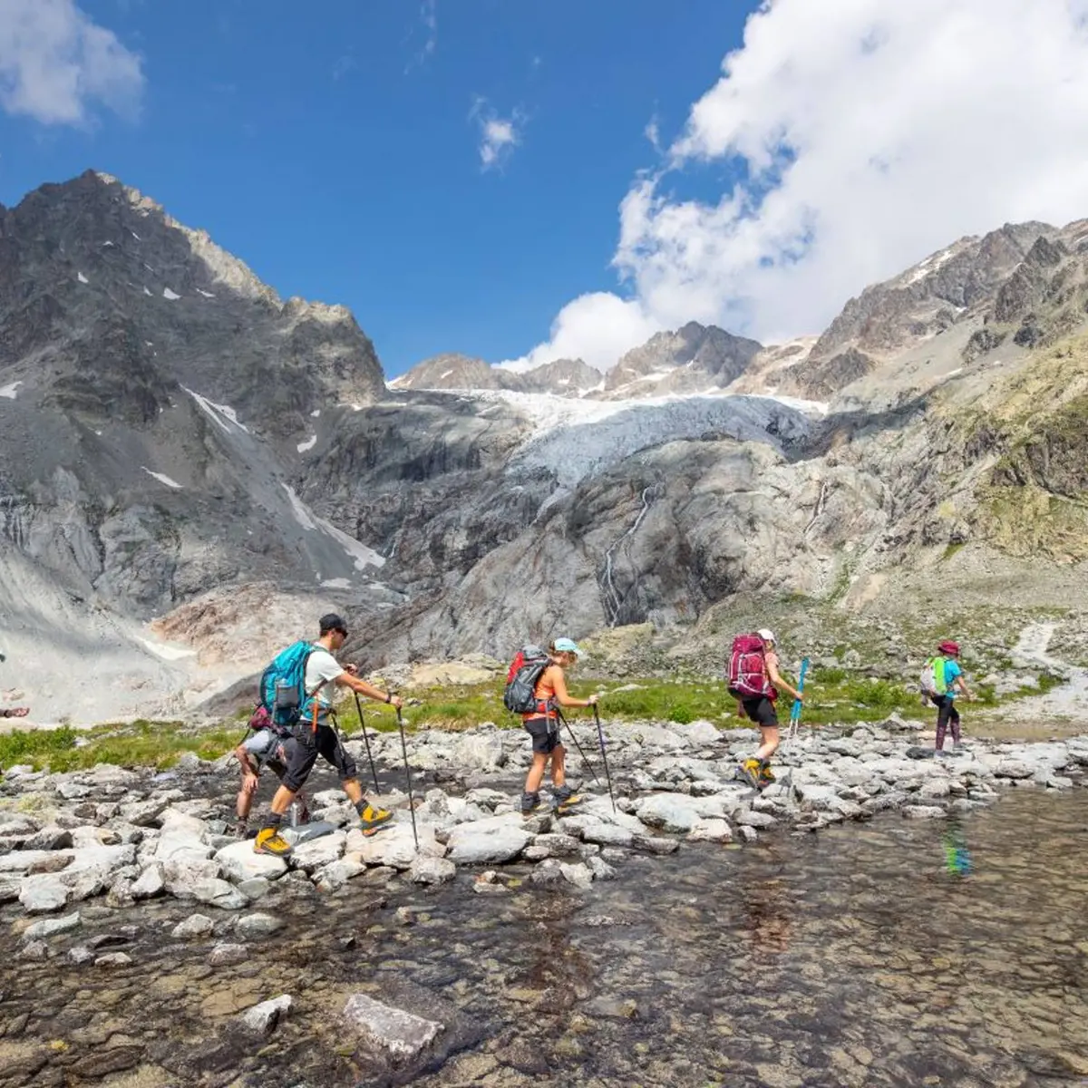 Glacier Blanc et Lac Tuckett approche