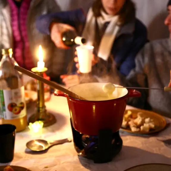 Fondue dans la yourte