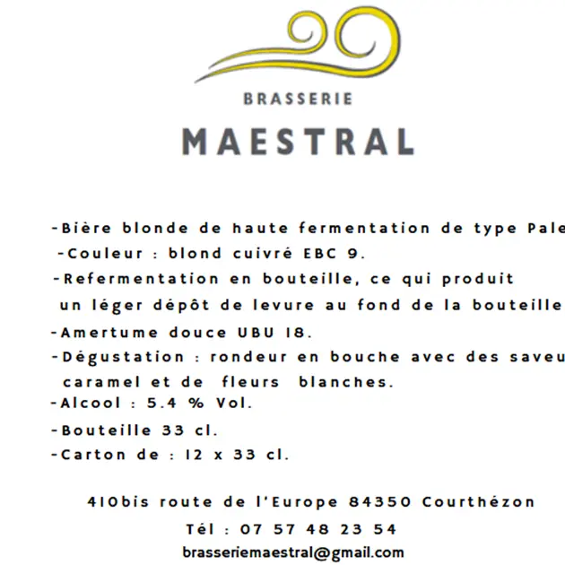 Brasserie Maestral - 84350