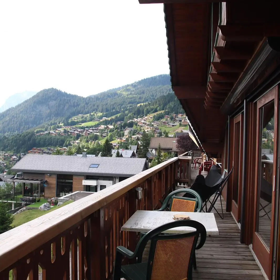 Vue du balcon en été