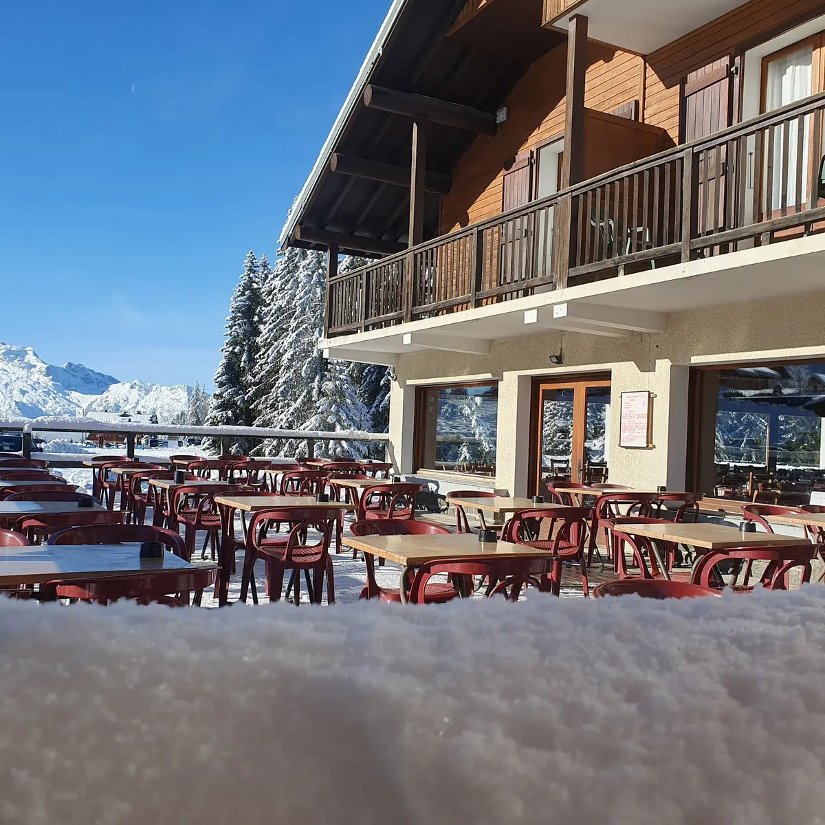 Terrasse du restaurant Les Rosières