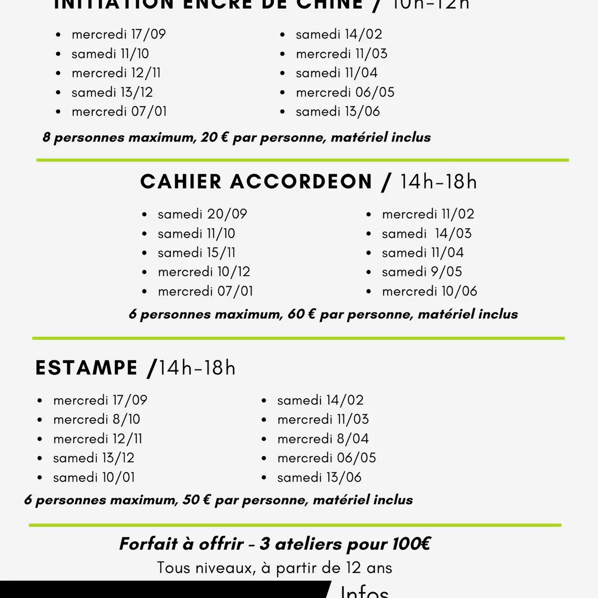 Atelier de création d'estampe