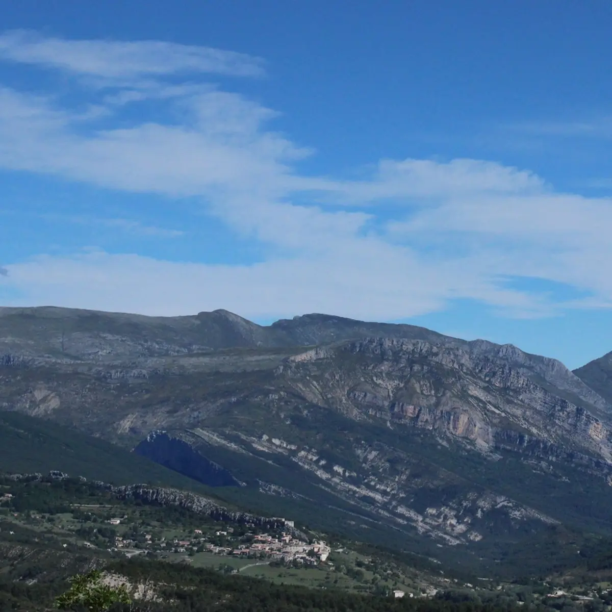 Depuis le Fayet vue sur Trigance